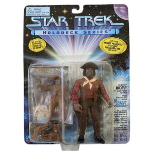 Star Trek Holodeck Series Sheriff Worf Western Wear Action Figure 1995 Playmates